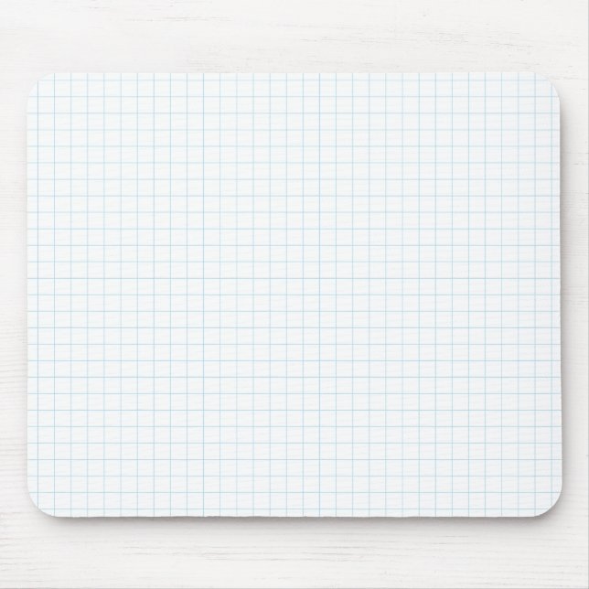 Mousepad Papel de gráfico azul e branco (Frente)
