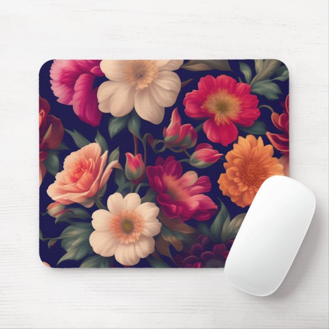 Mousepad Papel de parede com padrão floral (Com mouse)