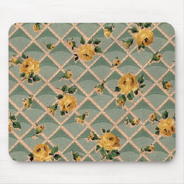 Mousepad Papel de parede de pinagem amarelo - roscas (Frente)