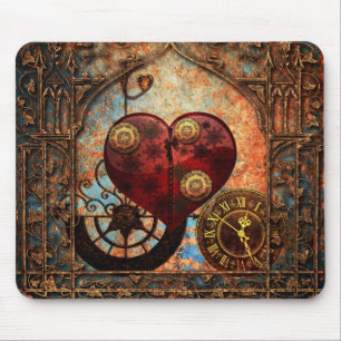 Mousepad Papel de parede dos corações de Steampunk do