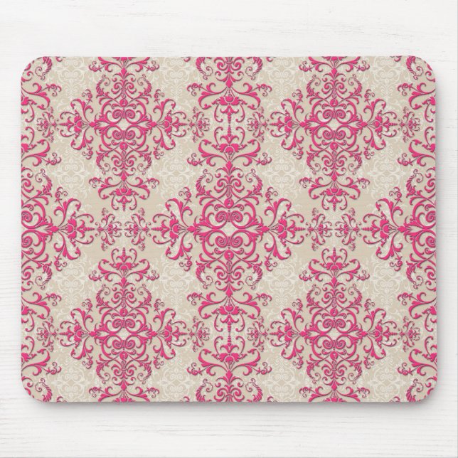 Mousepad Papel de Parede Estilo Vitoriano Antigo Arte Damas (Frente)