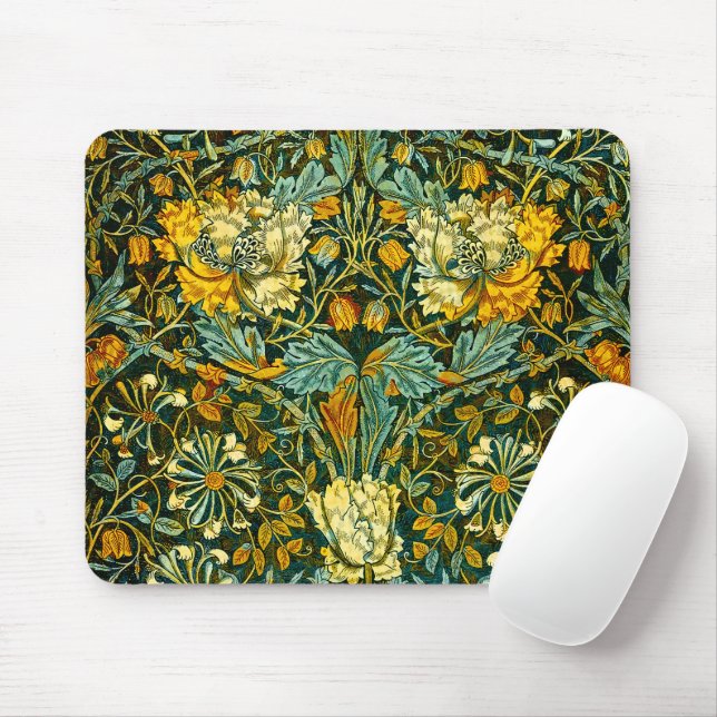 Mousepad Papel de Parede Floral de Melia de William Morris  (Com mouse)