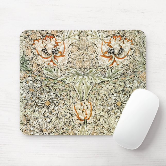 Mousepad Papel de Parede Floral de William Morris Honeysuck (Com mouse)