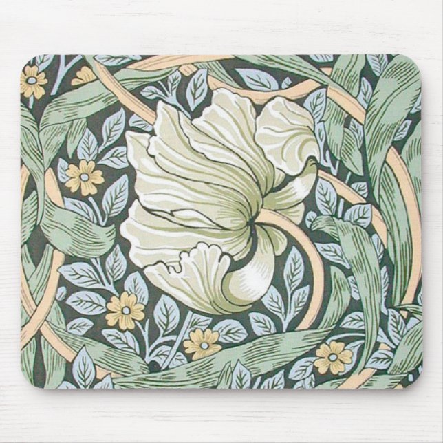Mousepad Papel de Parede Floral Pimpinela de William Morris (Frente)
