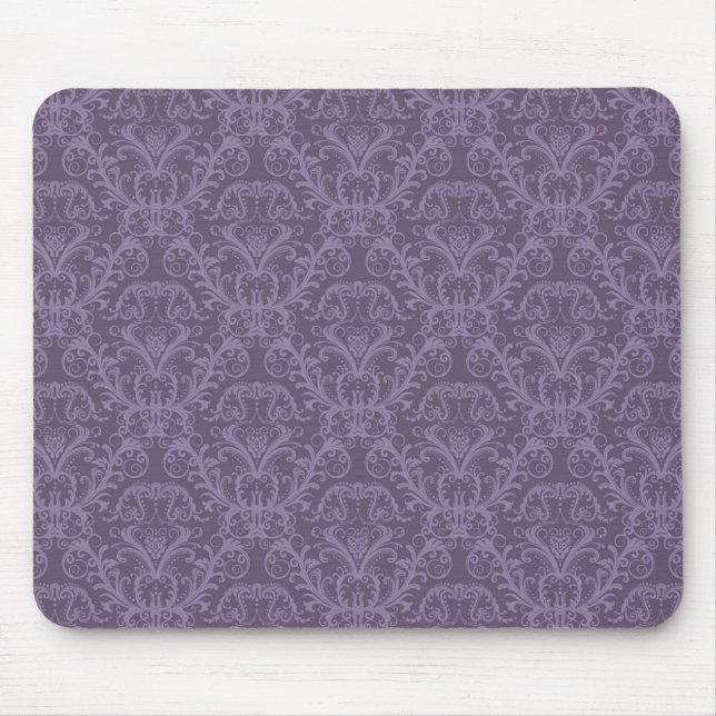 Mousepad Papel de parede floral roxo 2 (Frente)