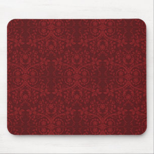 Mousepad Papel de parede floral vermelho detalhado