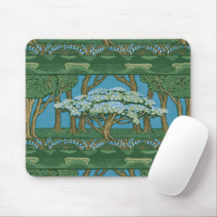 Mousepad Papel de parede Floresta da Árvore de Maio Vintage