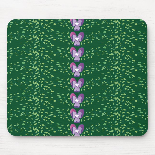 Mousepad Papel de parede para Violações Florais Verdes Vint (Frente)