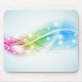 Mousepad Papel de Rato de Ondas Coloridas Fundo Azul