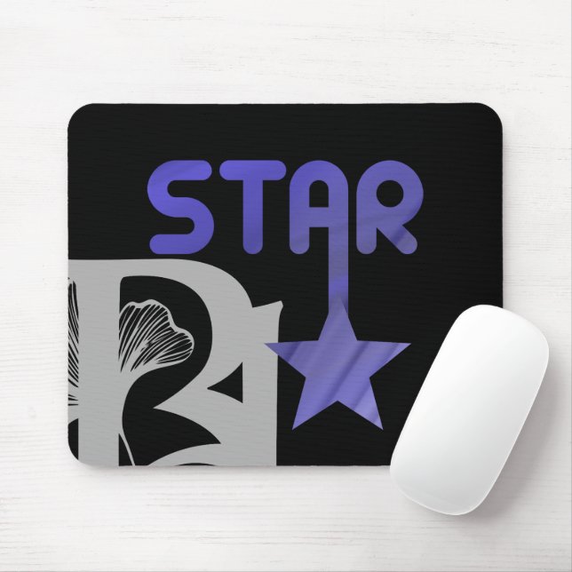 Mousepad Papel de Rato Estrela Tendência Abstrato Lavanda V (Com mouse)