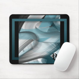 Mousepad Papel de Rato Tendência Arte Abstrata Oceano Azul