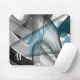 Mousepad Papel de Rato Tendência Arte Abstrata Oceano Azul