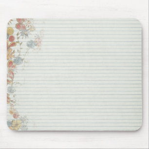 Mousepad Papel do caderno com flor