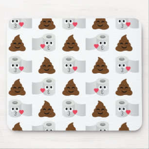 Mousepad papel para cocô emoji e papel higiênico