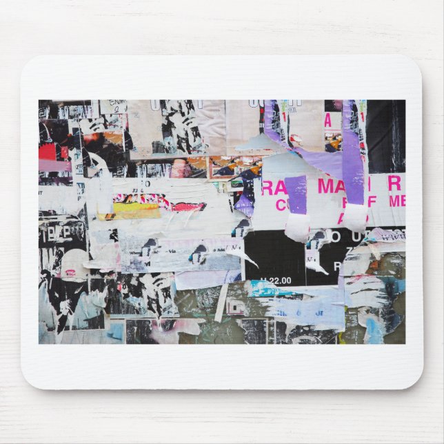 Mousepad Papel rasgado estilo de Banksy da parede dos (Frente)