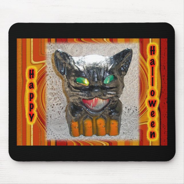Mousepad Papier Mache Halloween Itens Correspondentes a Gat (Frente)