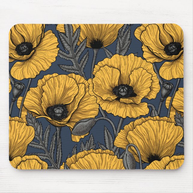 Mousepad Papilas amarelas no marinho (Frente)
