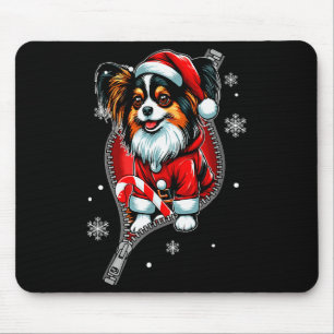 Mousepad Papillon de Papai Noel saindo Natal Proprietário d