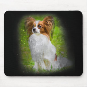 Mousepad papillon, papilão, papilão, cão-papão, cão-papão,