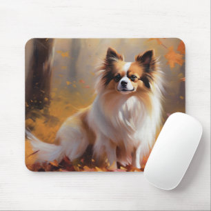 Mousepad Papoila nas Folhas de Outono Caem Inspiração