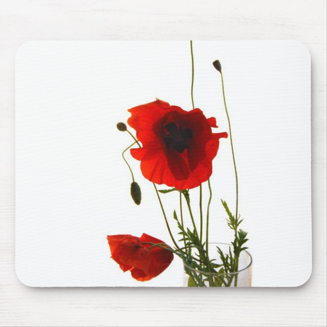 Mousepad Papoilas da almofada da musse (Frente)