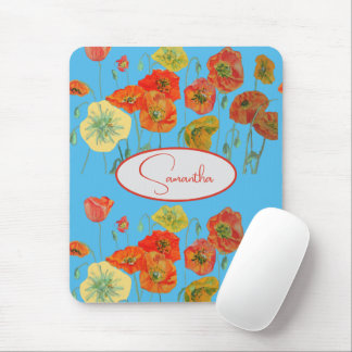 Mousepad Papoula Laranja Vermelha Papoulas Nome de Meninas 