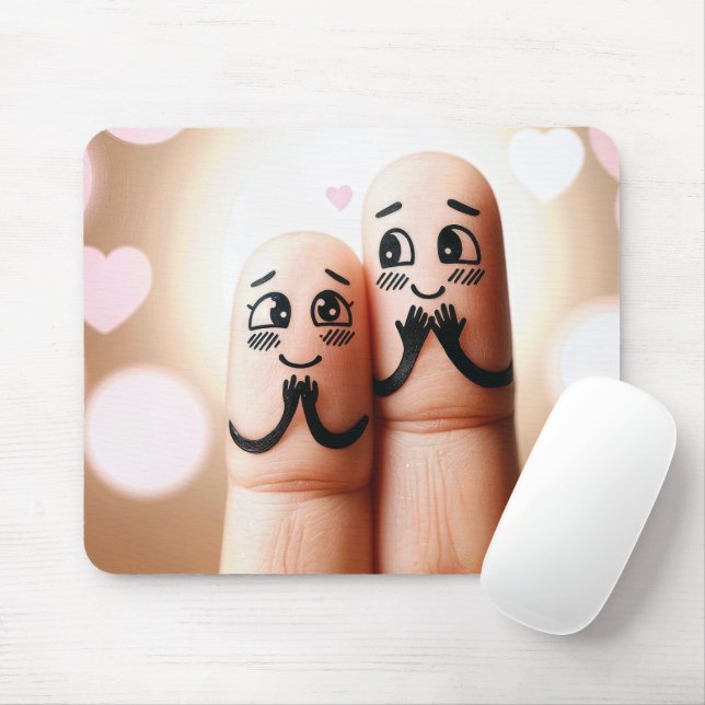 Mousepad Par de Dedos Apaixonados (Com mouse)