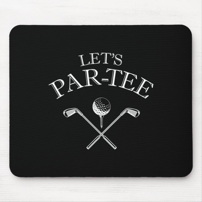Mousepad Par De Vamos Engraçado Do Vamos Do Golfe Tee 2 (Frente)