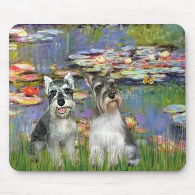 Mousepad Par Schnauzer 2 - LIlies 2 (Frente)