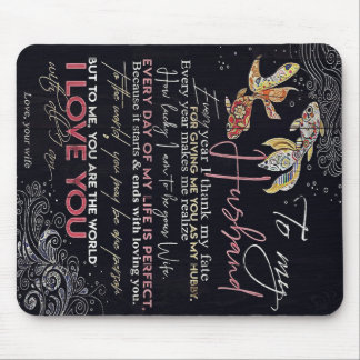 Mousepad Para a minha letra de marido | Melhor Dia de os pa