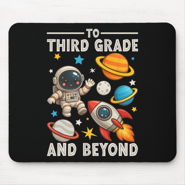 Mousepad Para a Terceira Série E Além Astronauta Divertido  (Frente)