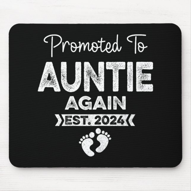 Mousepad Para a Tia Novamente Est 2024 Anúncio de Gravidez  (Frente)
