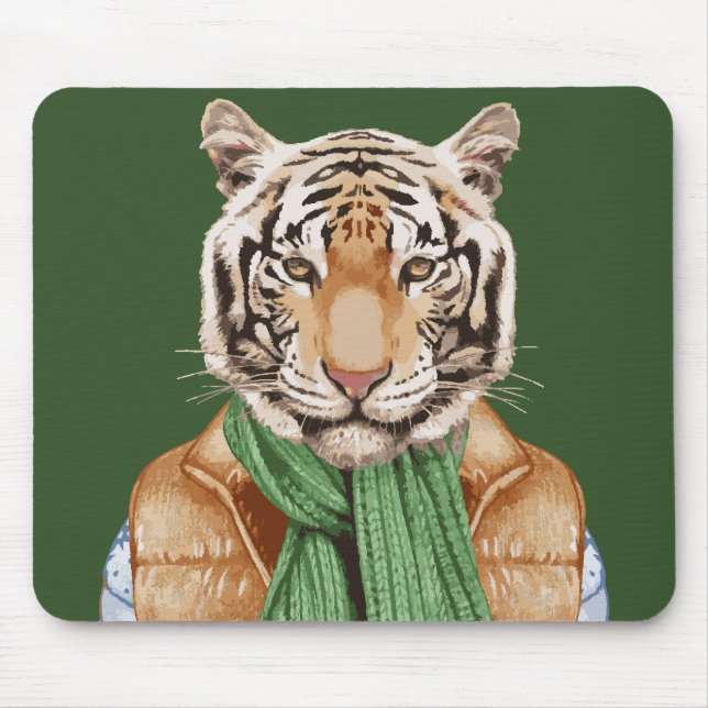 Mousepad Para baixo tigre da veste (Frente)