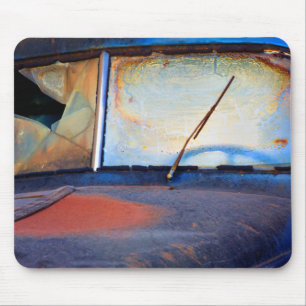 Mousepad Para-brisa de um velho caminhão enferrujado