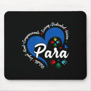 Mousepad Para Coração Professor Paraprofissional Escola Apr