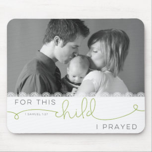 Mousepad Para esta criança eu Prayed - 1 1:27 de Samuel