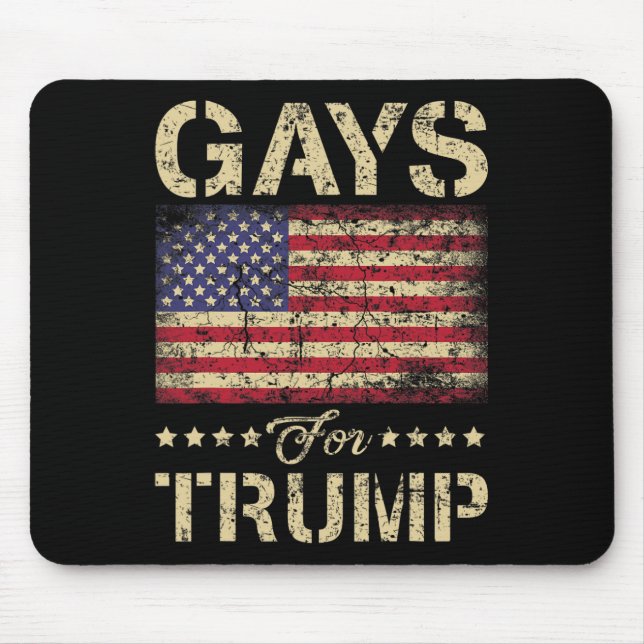 Mousepad Para Estrelas Trump E Bandeiras Americanas Strips (Frente)