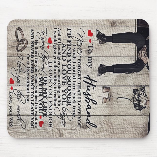 Mousepad Para Minha Letra Marido, Apaixonar Aspas Presente (Frente)