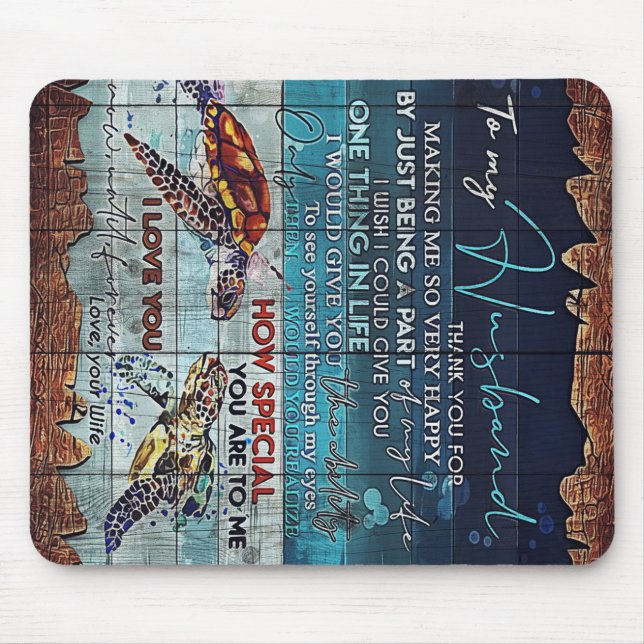 Mousepad Para Minha Letra Marido, Linda Letra Marido (Frente)