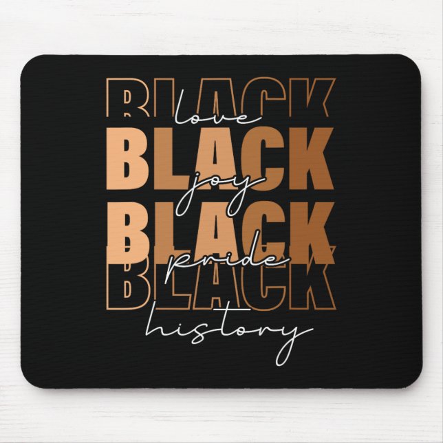 Mousepad Para mulheres negras História negra (Frente)