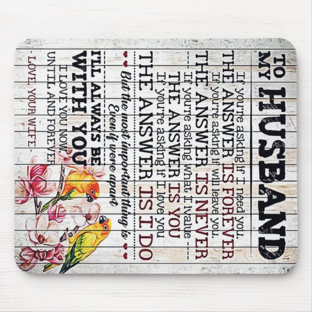Mousepad Para o meu Design do marido, novo presente para ca (Frente)