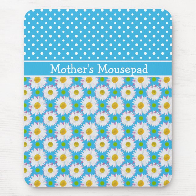 Mousepad para Personalizar: Polkas e Visitas: Azul (Frente)
