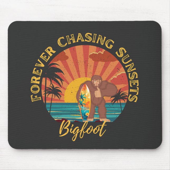 Mousepad Para sempre perseguir Pôrs do sol de pés grandes s (Frente)