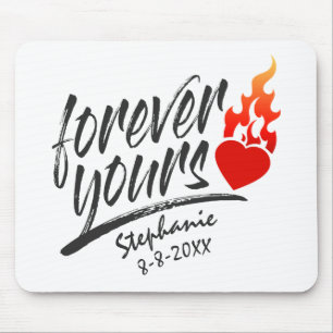 Mousepad Para Sempre Seu Nome Personalizado Dia dos Namorad
