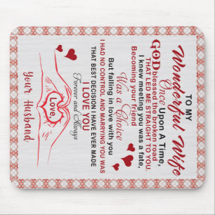 Mousepad Para Uma Esposa Maravilhosa, Eu Sabia Que Você Era