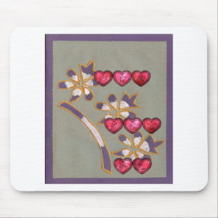Mousepad Para Você De Mim: Belo Design De Corações Florais