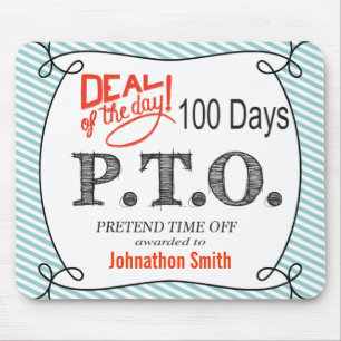 Mousepad Parabéns Engraçados Promovidos para Fingir o Tempo