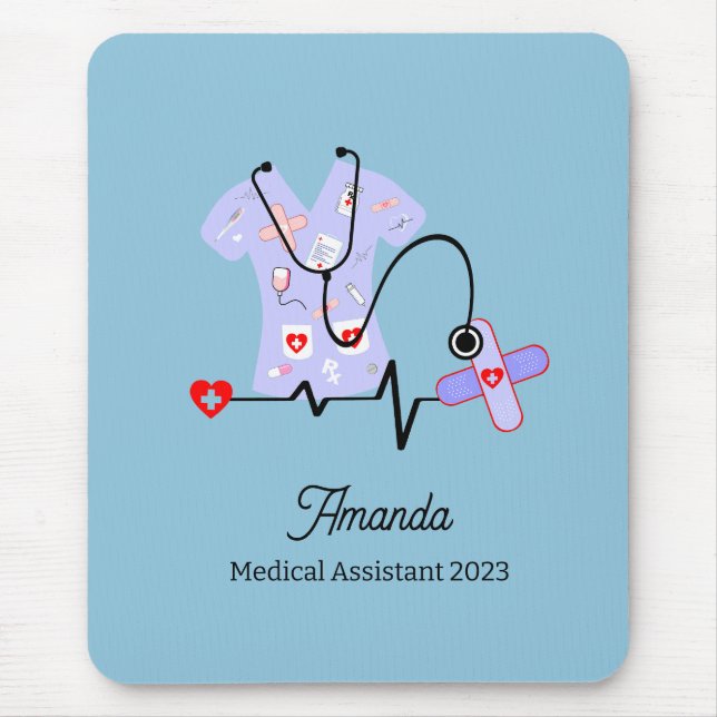 Mousepad Parabéns Médicos na Faculdade (Frente)