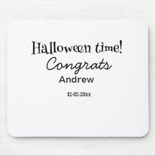 Mousepad Parabéns no Halloween adicionar nome data ano grad