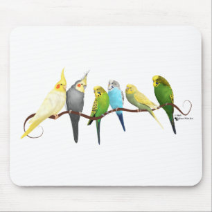 Mousepad Parakeets & Cockatiels!